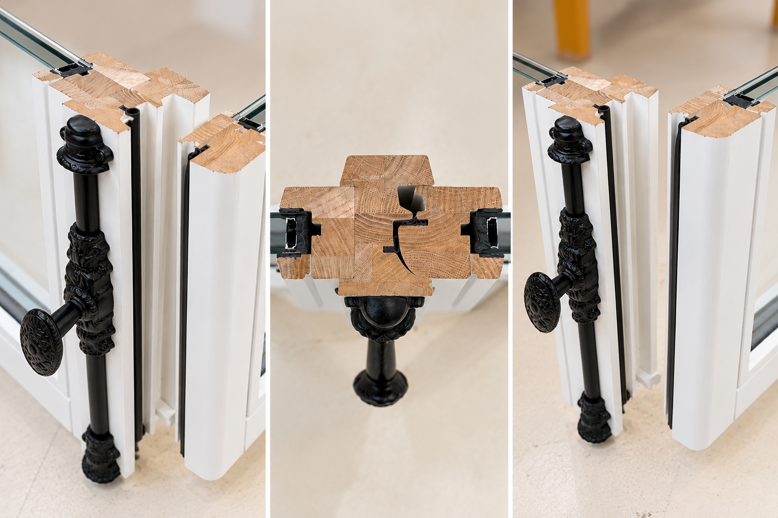 Assemblage traditionnel mouton et gueule-de-loup AX Menuiseries